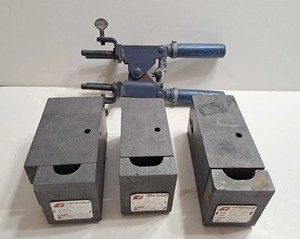 Set Of 3 THERMOWELD CC-7, CS-7, CS-18 MOLDS & CADWELD WELDING MOLD HANDLE