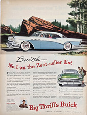 1957 Buick Special Print Ad Big Thrill's Zest Seller V8 Dynaflow Automobile
