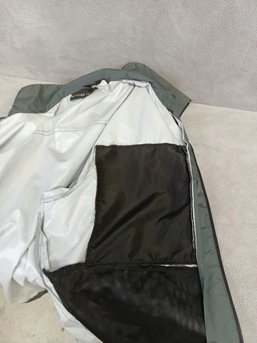Frogg Toggs Rain Jacket Men's XL /XXL Blue Gray Hooded Packable Full Zip image 3