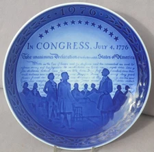 ROYAL COPENHAGEN 1976 US Bicentennial 1776-1976 Plate July 4th
