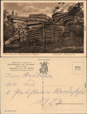 Königshain Aussichtsplateau - Hochstein Königshainer Berge 1924