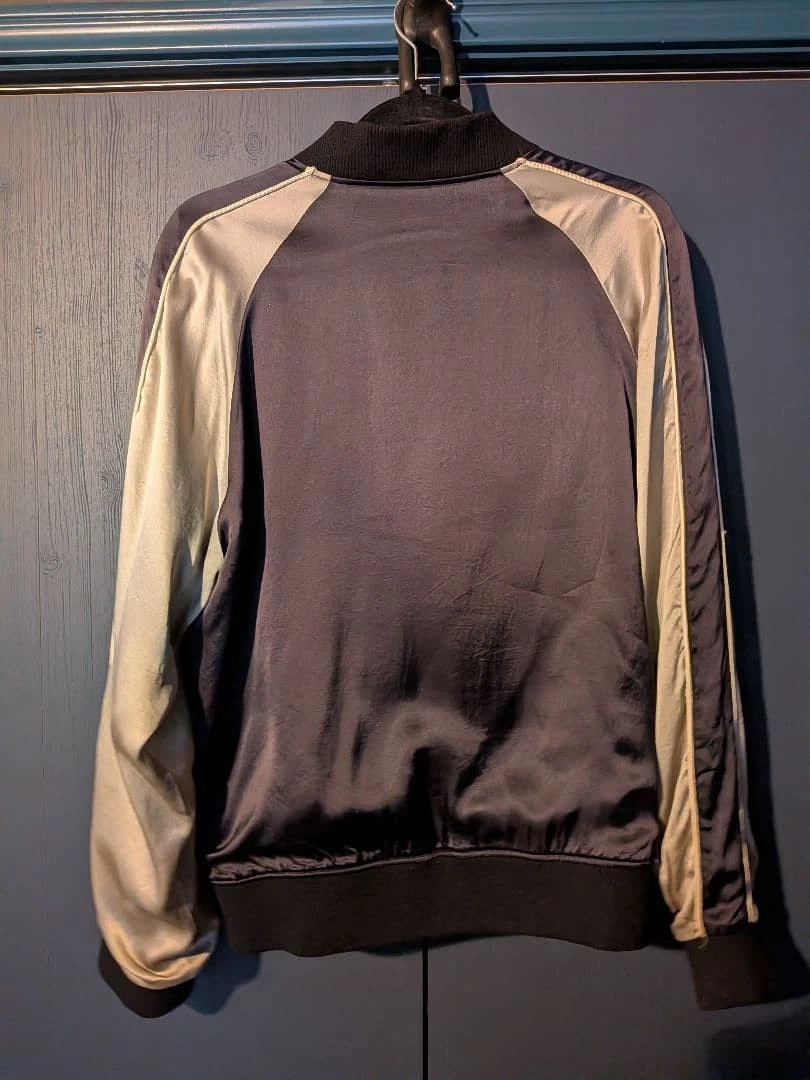 studious genji limited sukajan light blouson navy silver black size 3 japan rare image 14