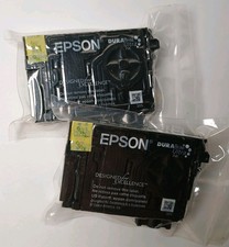 Lot Of 2 Epson 702 Black Ink Cartridges T702120 Factory Sealed No Box Genuine