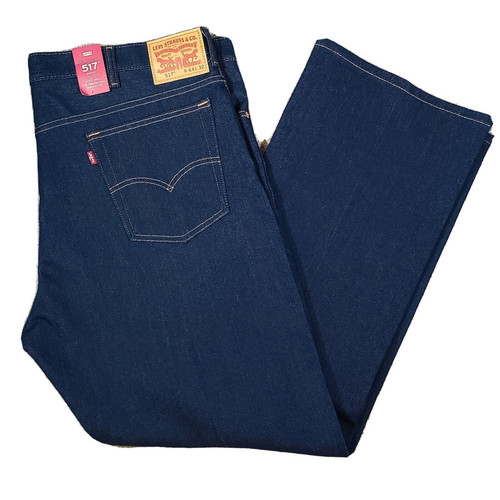 Levi's 517 Slim Bootcut Dark Blue Jeans Men's 44X (Inseam 32 measures 33") NWT