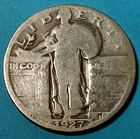 1927 SILVER STANDING LIBERTY QUARTER 25¢ 99-Year-Old Coin