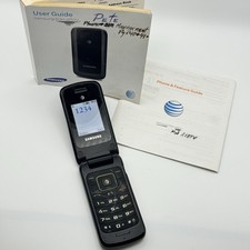 Samsung SGH-A157V Flip Phone AT T Vintage Tested Working With Books