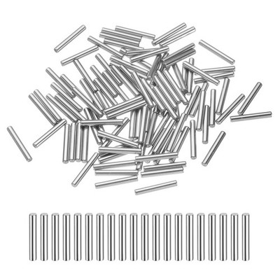 100 Stk 2x15mm Stiftdübel Zylinderstift Befestigungselemente Silberton