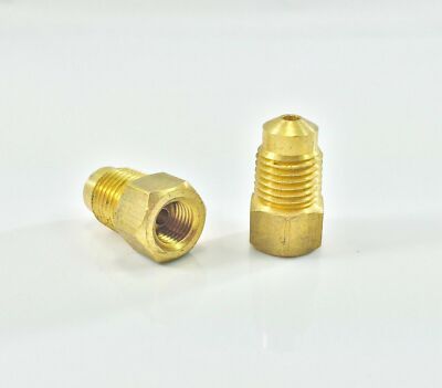 Force 10 Brakes 3/16'' Messing-Adapter für Bremsleitungen 3/8-24 F x 11 x1.5 M #2
