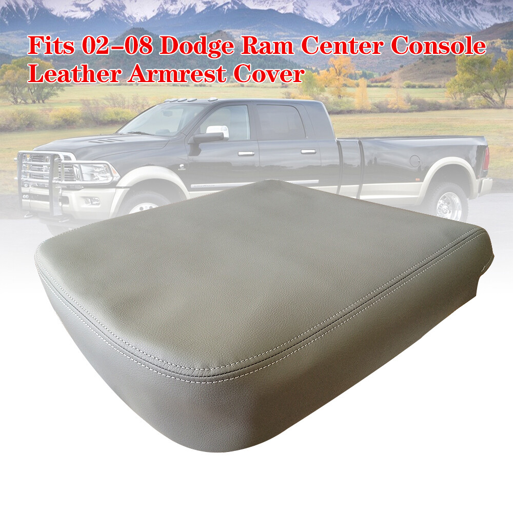 Leather Console Lid Cover For 2002-2008 Dodge Ram 2500 - Microfiber Leather, Black 3 thumbnail image