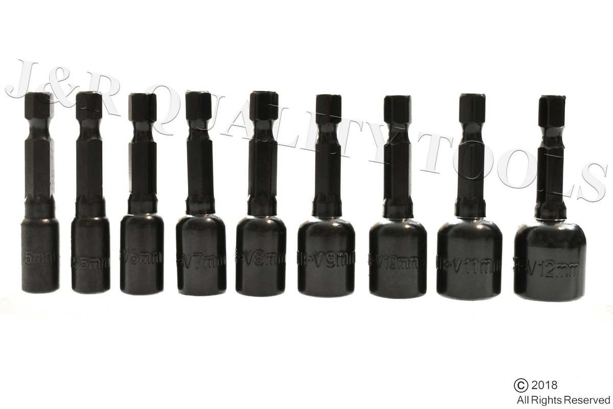 9-Piece Magnetic Nut Driver Set - Hex Shank, Metric & SAE, Quick Change 7 thumbnail image