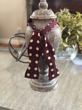 BOWTIE BURGUNDY Garnet  GOLD Polka Dot Great For FSU SEMINOLES