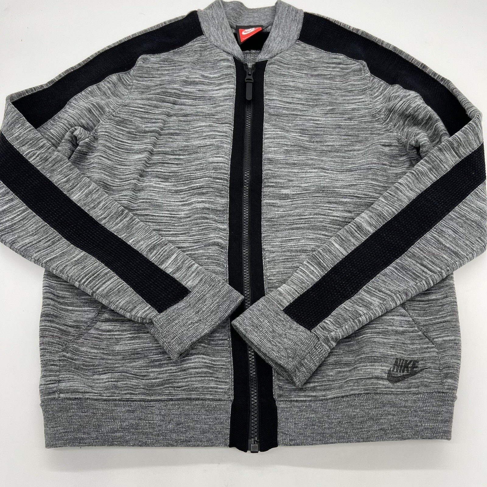 NIKE sportswear tech knit bomber grey jacket Women’s … Gem