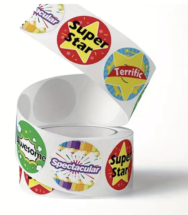 Positive Reward Stickers 2.5cm 50/100pc Teacher Merit Award Kids Party Craft