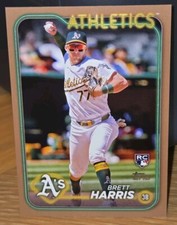 2024 Topps Update BRETT HARRIS GOLD FOIL RC #US199 OAKLAND ATHLETICS /2024