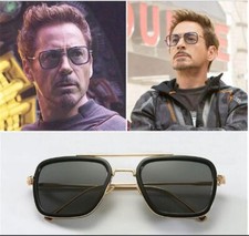 Men Women Sunglasses Clear Lens Fashion Square Gold Silver Frame Metal Lentes