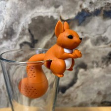 Eichhörnchen Tee-Ei Silikon Teezubereiter Loser Tee Geschenkidee Teesieb