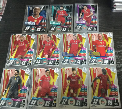 2020-21 Topps Chrome Match Attax Team Set Liverpool Harvey Elliott Jones RC
