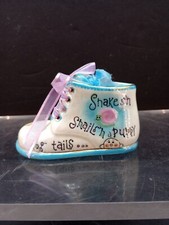 Baby Steps Second Nature Ceramic Boy Shoe 11100 Birth Commemoration Handmade
