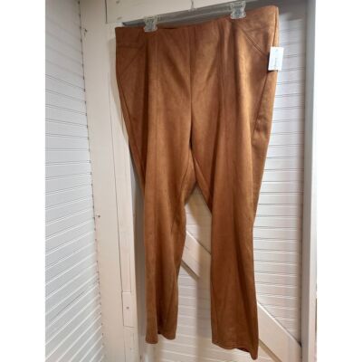 NWT Cooper & Ella Caramel leggings size 1x Suede Like Stretch 27  Inseam