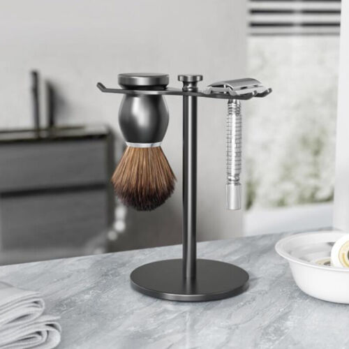 Mens Shaving Stand for Razor and Brush Stainless Steel Removable Razor Holder - Picture 5 of 14