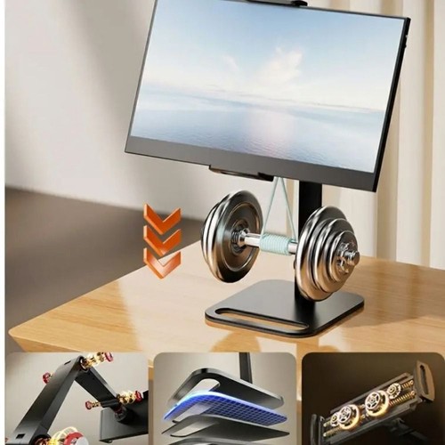 Punch-Free Screen Holder Adjustable Height Monitor Bracket Desk Accessories - Afbeelding 10 van 10