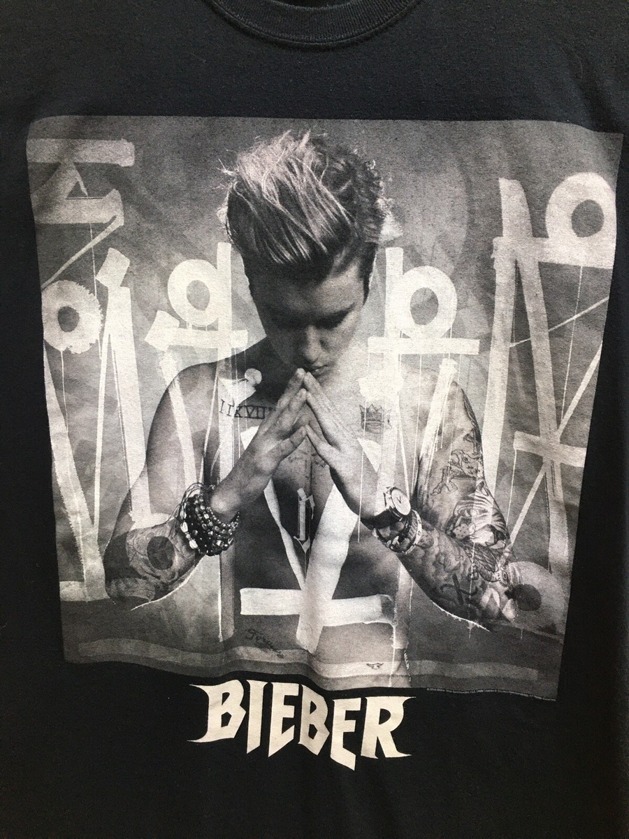 2016 JUSTIN BIEBER PURPOSE TOUR CONCERT T SHIRT - Size Medium(12