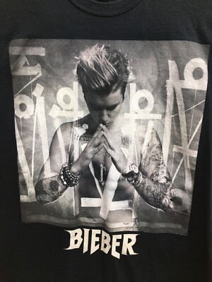 2016 JUSTIN BIEBER PURPOSE TOUR CONCERT T SHIRT - Size Medium(12