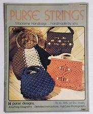 Purse Strings Macrame Handbags Staple Bound Booklet 14 Designs  7107 Craft Pub