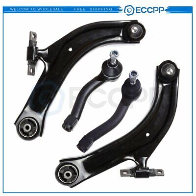 4pc Front Lower Control Arm w/Ball Joints Tie Rods for 2007-2012 Nissan Sentra