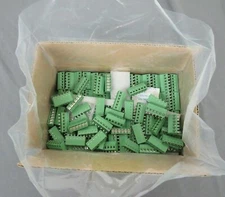 Box of 220 Horizontal Green 1x6 Terminal Block Connectors 300V 16A 12-28AWG NEW
