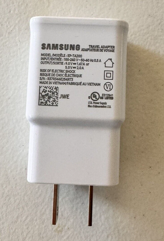 Lote de 15 Adaptadores de Alimentación Cargadores de Pared Rápidos Adaptables USB Samsung Blanco Foto 3 de 4