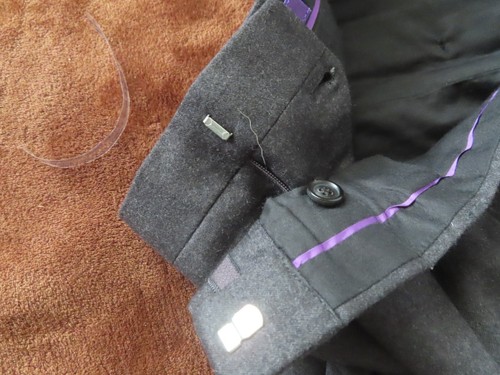 Ralph Lauren Wool Pants Purple Label 36 (36x26.5) Gray Pleated Cuffed Italy - Picture 4 of 12
