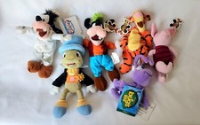 Disneyland Walt Disney Bean Bag 6 Bundle Lot Plush 9" Stuffed Animals VTG Rare