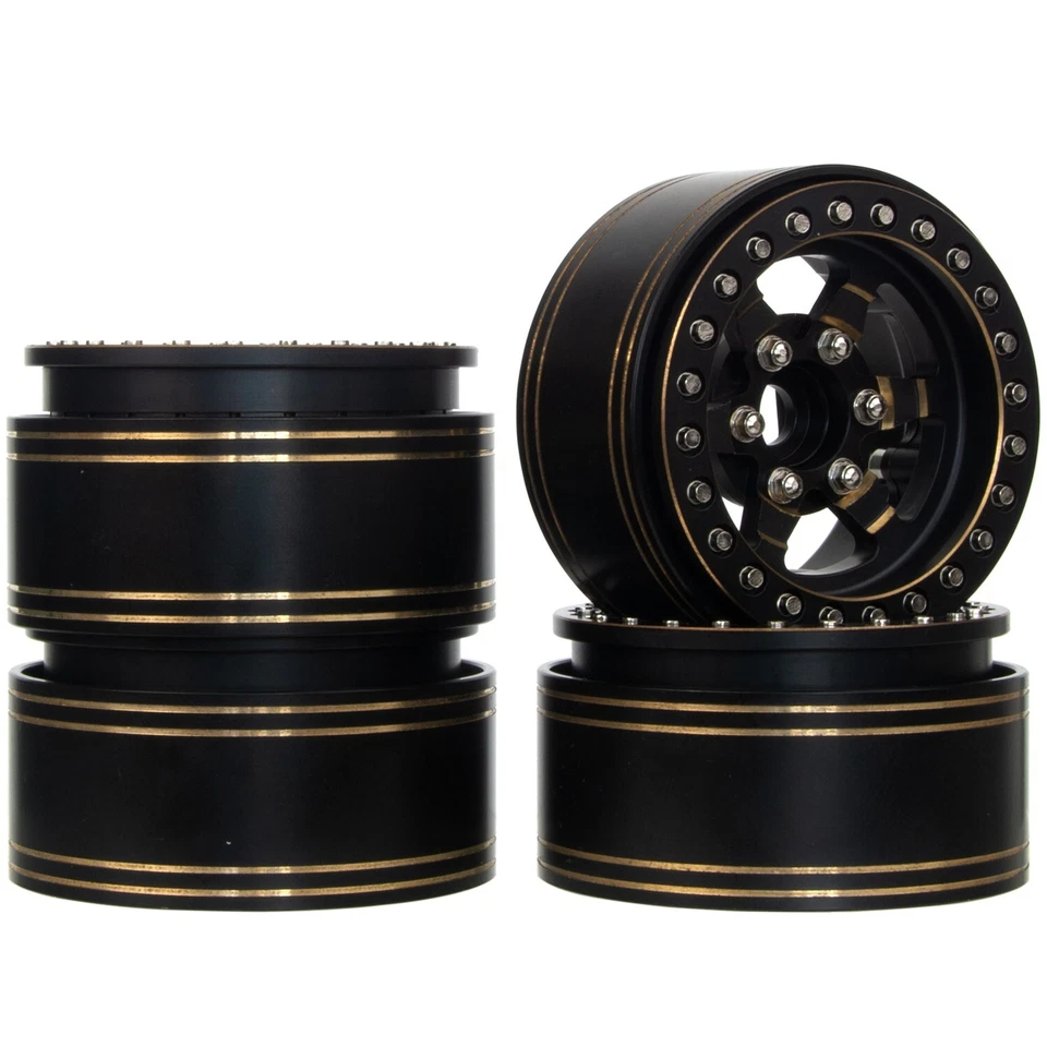 Aro de roda Beadlock pesado latão 1.9 para rastreador de controle remoto axial SCX10 III TRX4 TRX6 1/10 - Imagem 3 de 4