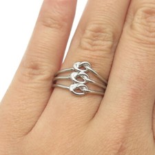 925 Sterling Silver Vintage Love Knot Ring Size 7.25
