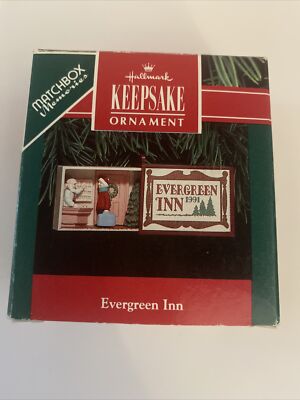 Evergreen Inn`1991`The Matchbook Memories Collection,Hallmark Tree Ornament-NOS