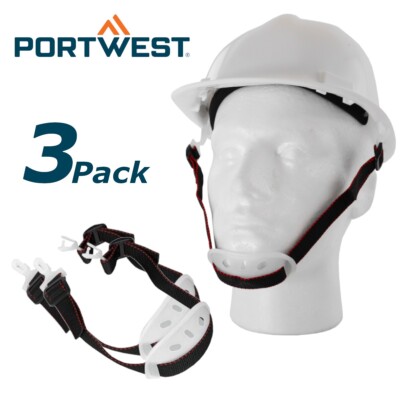 Schutzhelm Kinnriemen Schutzhelm Riemen verstellbar bequem Portwest 3er Pack