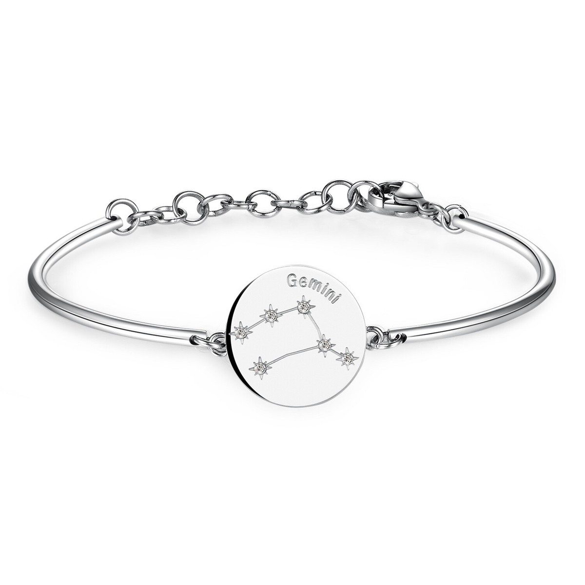 Bracciale Con Charm Zodiacale GLOWDAS - Ciondolo Sagittario In Argento 925 Placcato Oro Rosa Con Zirconi - Regalo Compleanno Donna/Uomo