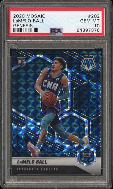 2020-21 Panini Mosaic Genesis #202 LaMelo Ball (RC) PSA 10 SSP