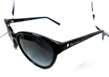 Pierre Cardin Black 53-16-135 Plastic Cateye Womens Sunglasses