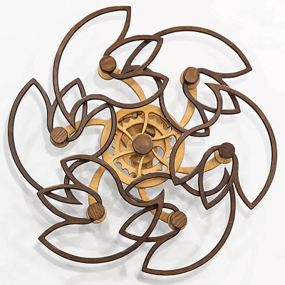 Kinetic Wall Art - Handcrafted Wood Décor for Calming Motion in Any Room