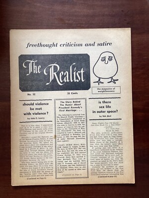 THE REALIST #32 - March 1962 - PAUL KRASSNER - ROBERT WILLIAMS & NAACP & CUBA
