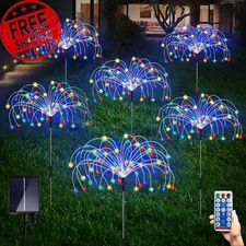 6 Pack Solar Garden Lights, Firework Lights, Solar Lights Decorative, 8 Lighting