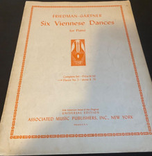 Six Viennese Dances -Friedman-Gartner-For Piano -Associated Music Pub -1944-Excl