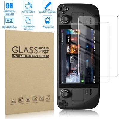 2Pcs for Steam Deck Tempered Glass Screen Protector Film Game Console Protective