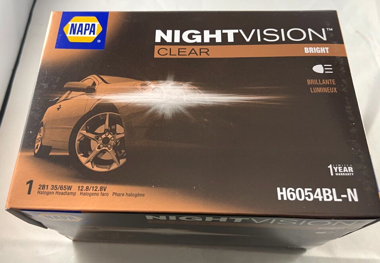 Halogen Headlight Bulb H6054BL Nightvision Headlamp NAPA H6054BLN