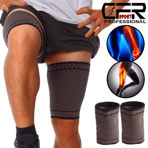 Copper Compression Brace Groin Thigh Sleeve Hip Support Wrap Sciatic Nerve Sport - Picture 13 of 15
