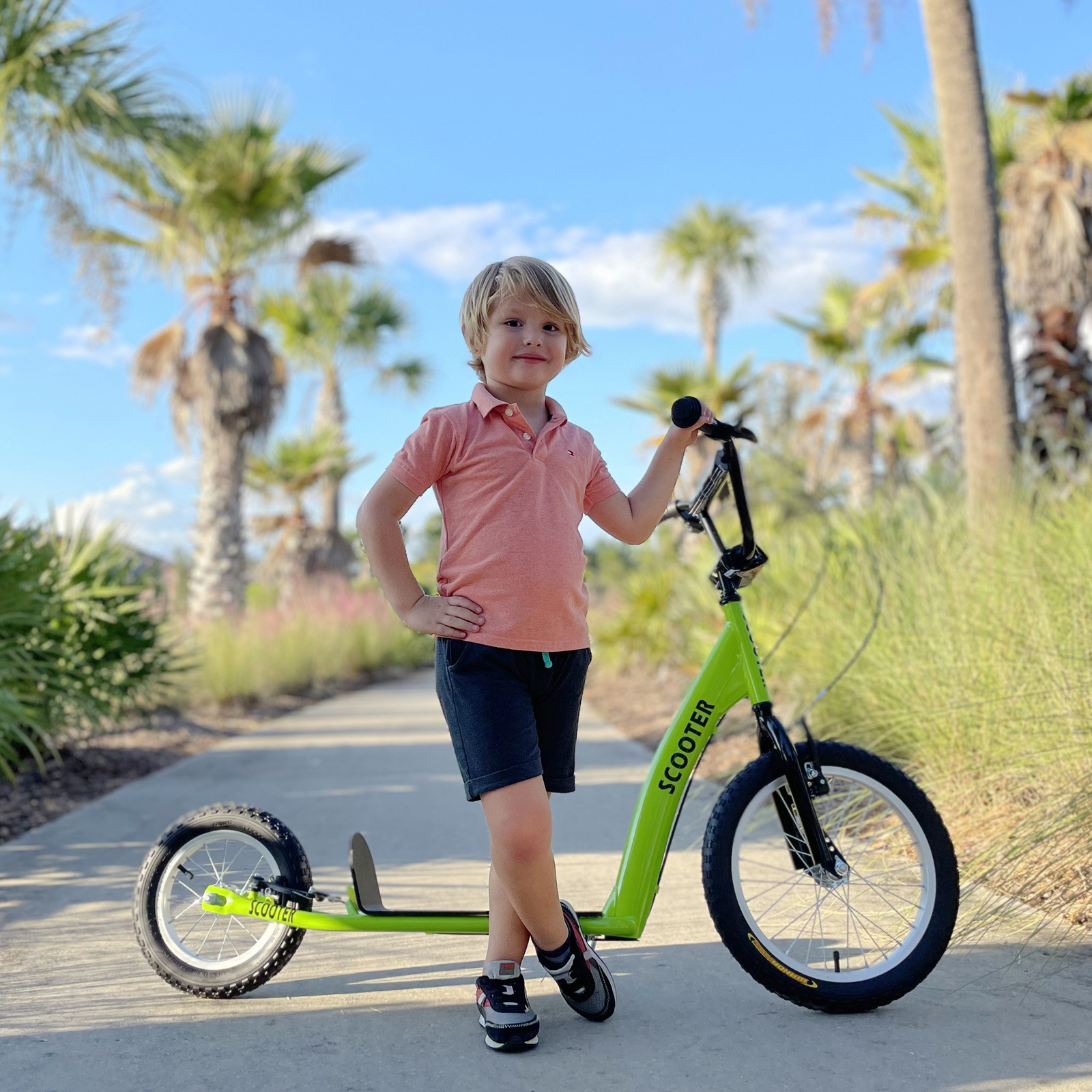 Youth Kick Scooter 2 Big Wheel Ride On For Boy Kids 6 Years And Up Off ...