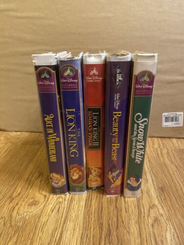5 Disney VHS Tapes 90's Bundle Snow White, Lion King, Beauty And The Beast. - Picture 6 of 7