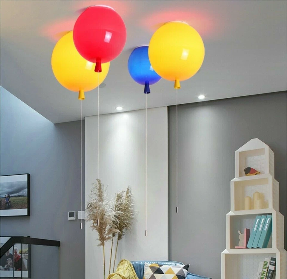 Lámpara de techo colorida con globo para habitación infantil lámpara moderna regalo Foto 2 de 4